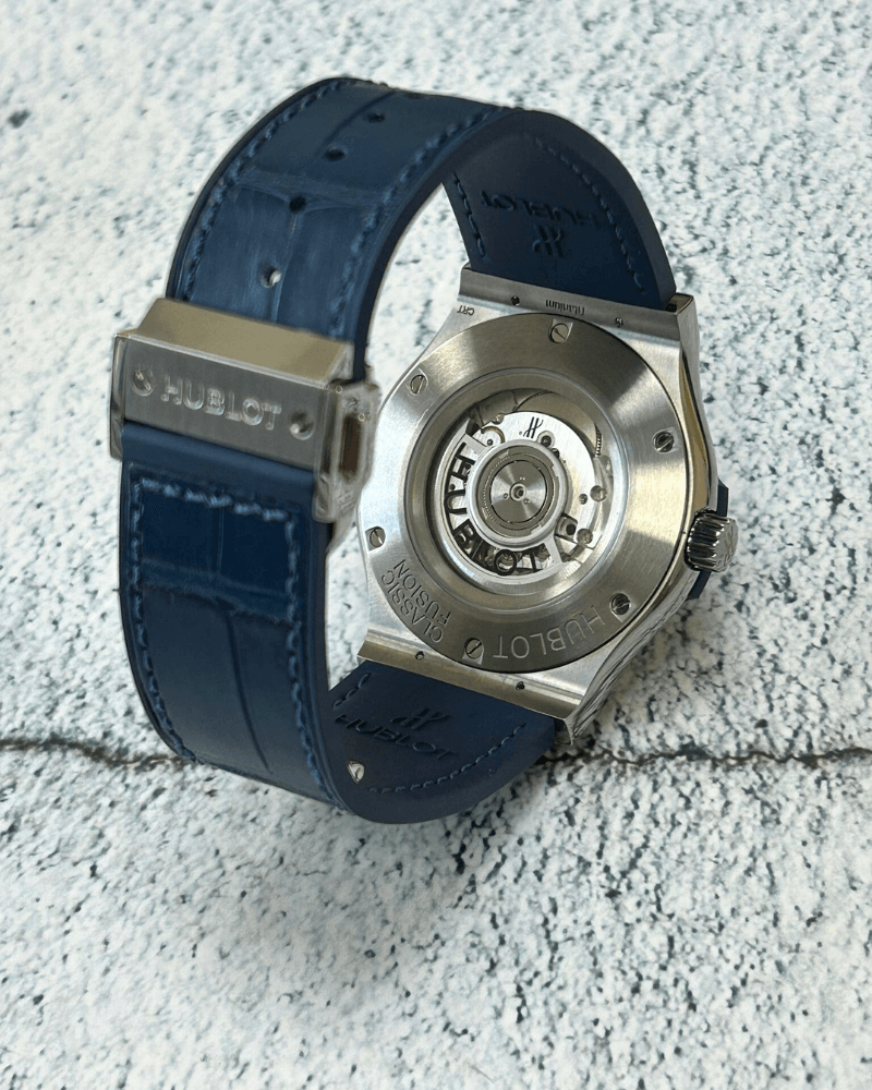 pre owned hublot classic fusion blue 511.nx.7170.lr