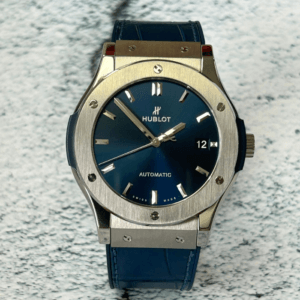 pre owned hublot classic fusion blue 511.nx.7170.lr